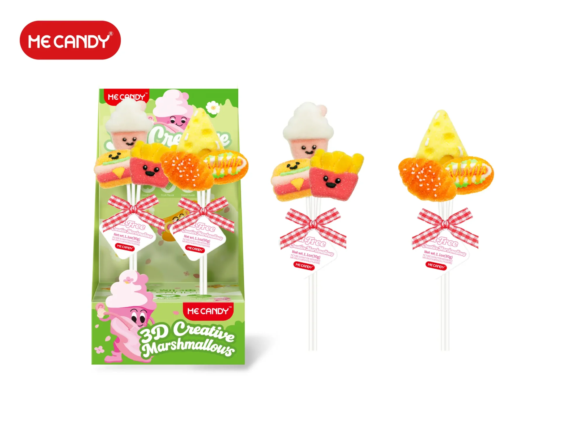 3D Creative Marshmallow - Burger And French Fries Series