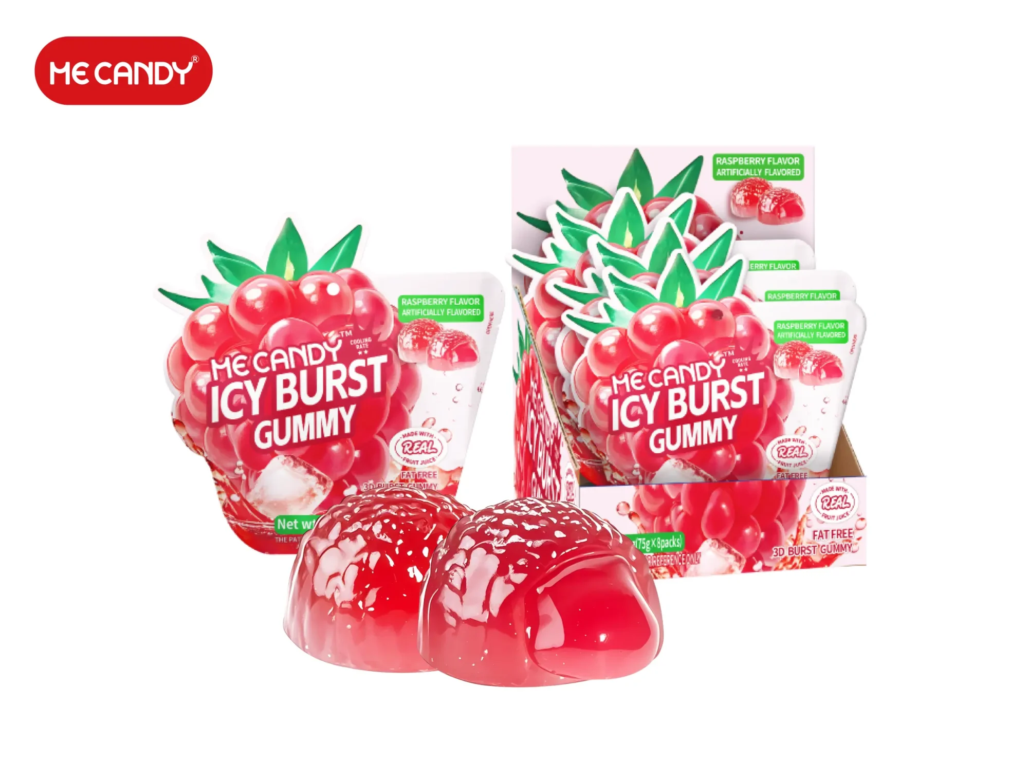 Icy Burst Gummy(Raspberry Flavor)