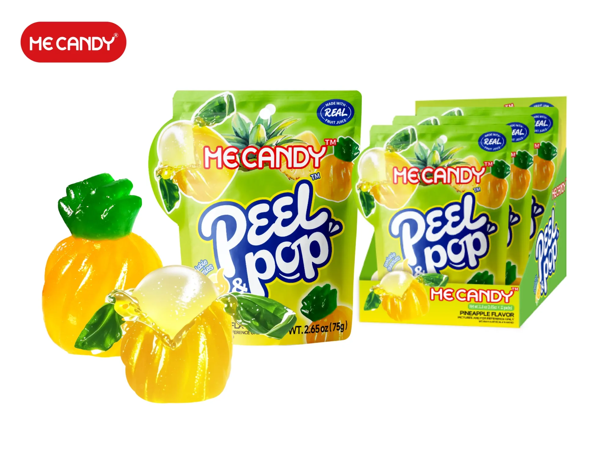 Peel&Pop Peelable Gummy(Pineapple Flavor)