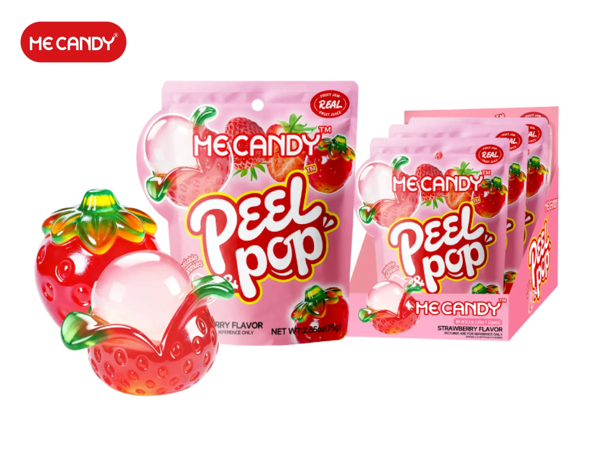 Peel&Pop Peelable Gummy(Strawberry Flavor)
