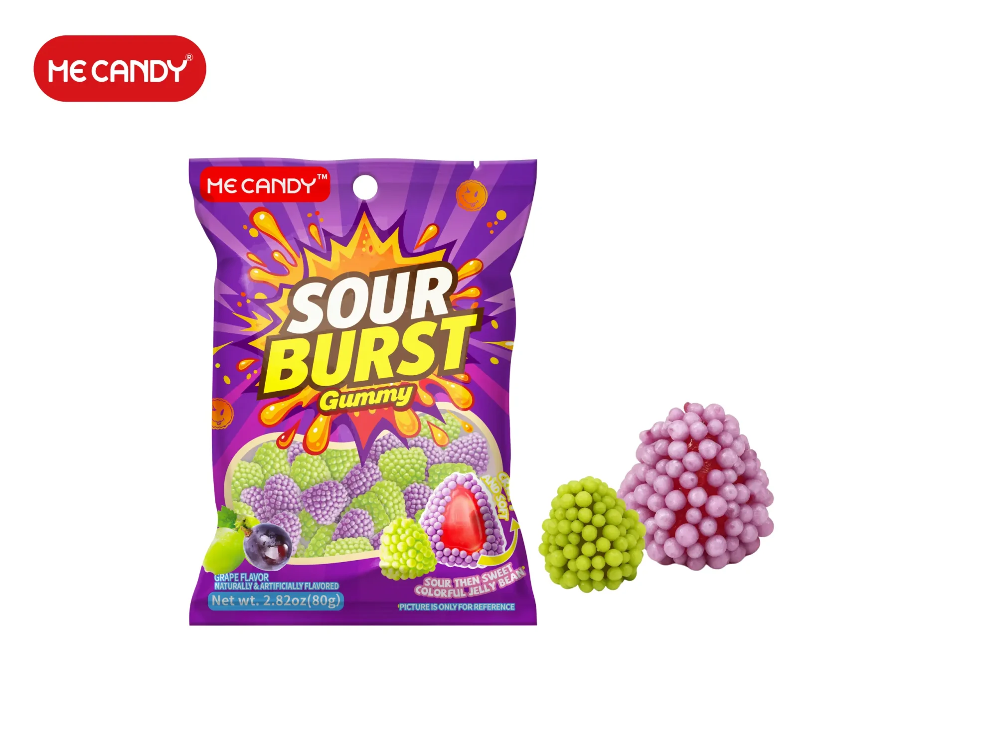 Sour Burst Gummy(Grape Flavor)