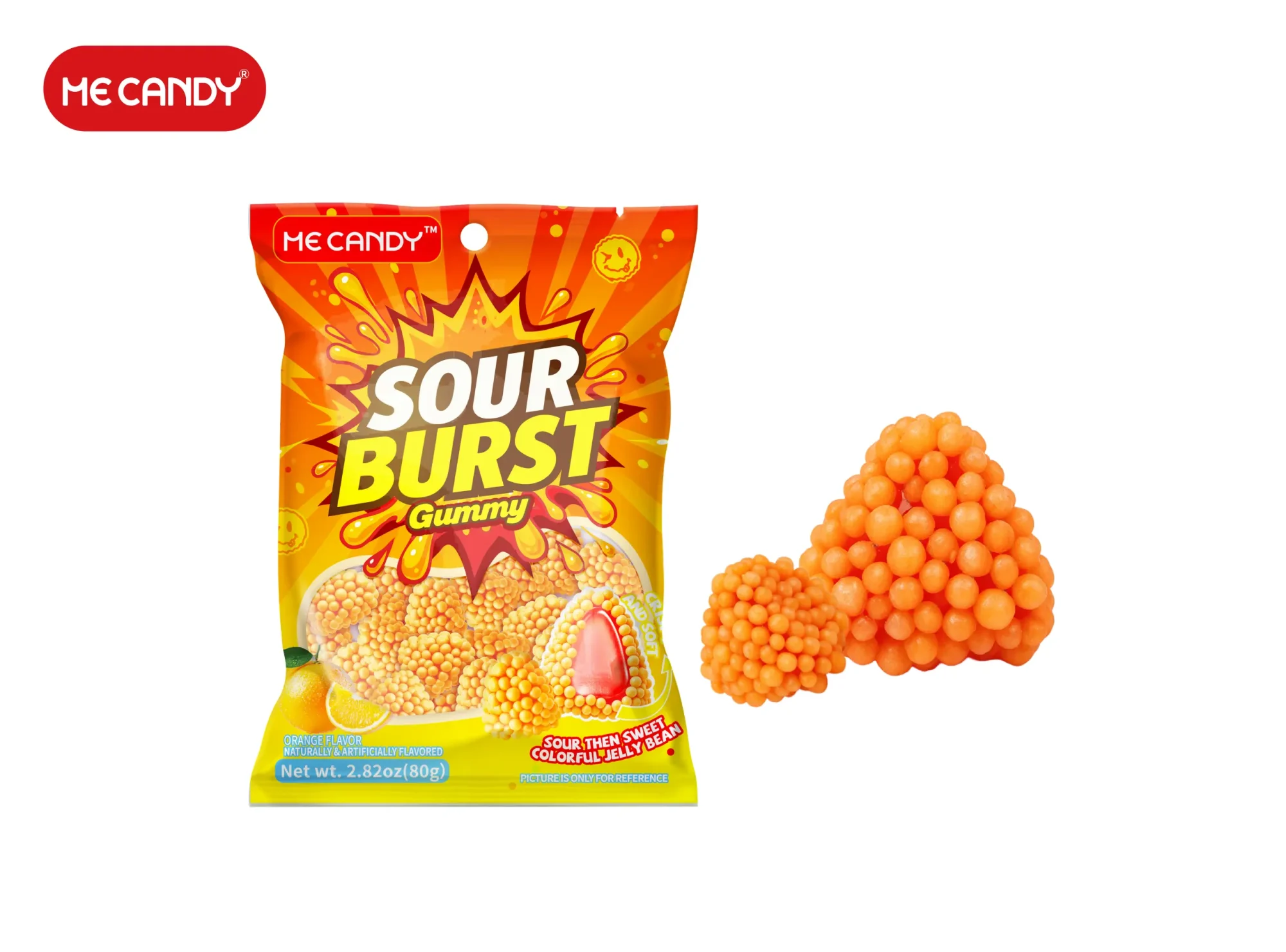 Sour Burst Gummy(Orange Flavor)