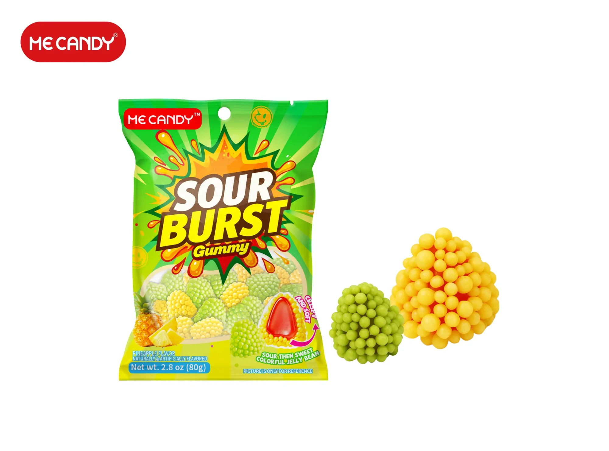 Sour Burst Gummy(Pineapple Flavor)