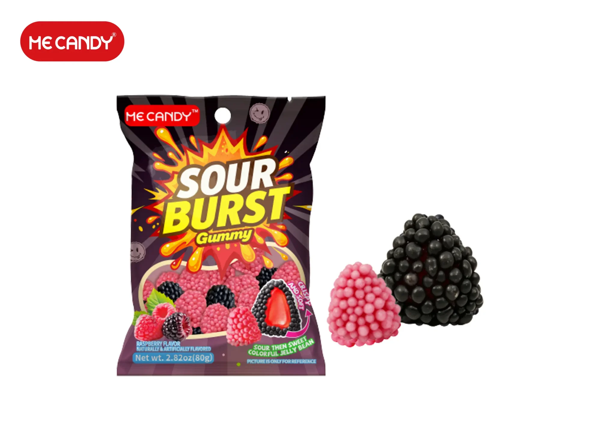 Sour Burst Gummy(Raspberry Flavor)
